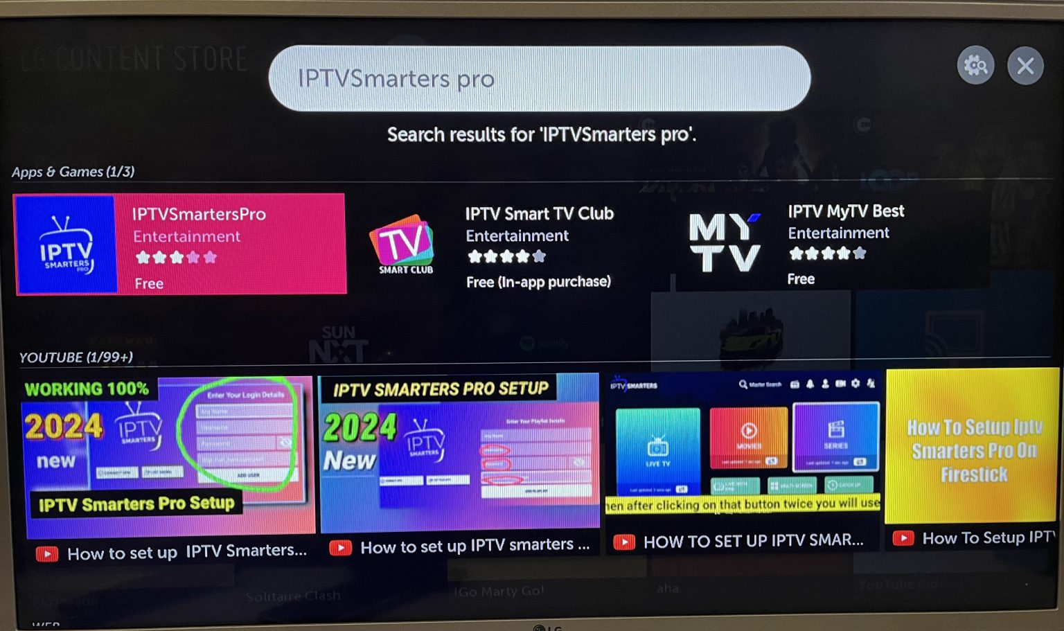 LG TV Step 1